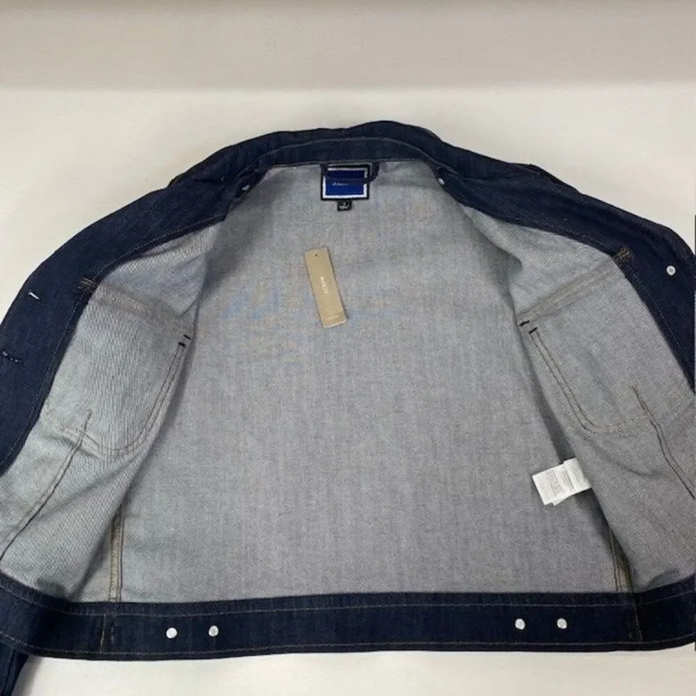 J.Crew Re-Imagined Sustainable Denim Jacket with Front Pockets Dark Wash Size S‎
